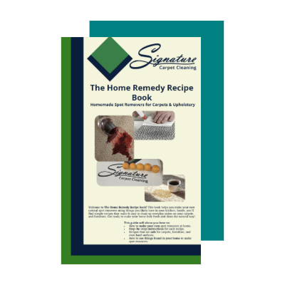 An image of the first page of the Signature Carpet Cleaning Home Remedy Recipe Book