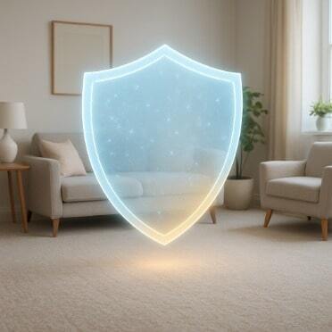 Shield hovering over the carpet to protect it